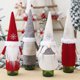thumbnail image 5 of Tapa de botella de vino de tela no tejida de Navidad Muñeca sin rostro Bolsa de champán Falda roja Botella de vino Decoración (Hombre), 5 of 7