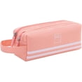 thumbnail image 1 of Estuche Escolar con Doble Compartimento Grande, Estuche de Gran Capacidad con Asa Estuche para Lápices Niños Niñas Estudiantes Mujeres Hombres Niños Adolescentes Adultos, Rosa, 1 of 5