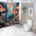 thumbnail image 7 of Orinice Mushrooms Fireflies Forest Bathroom Decor Set - Colorful Luxurious Shower Curtain with Hooks, Polyester Fabric Home Bathtubs Decoration 69x72, 7 of 7