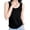Black, variant on Womens Ribbed Tank Tops Solid Color Sleeveless Crew Neck Blouses Casual Pleated Summer Daily Shirts Olive Green