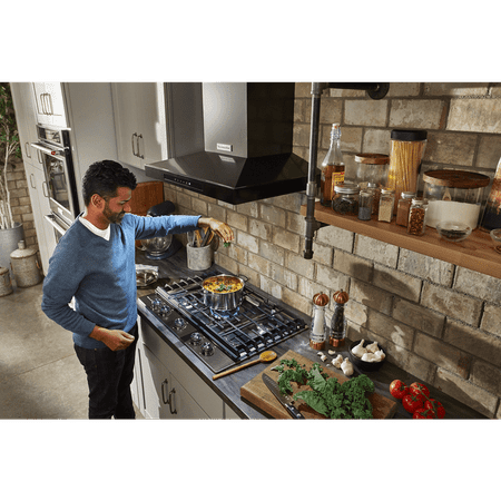 KitchenAid - 30" Externally Vented Range Hood - Black Stainless Steel
