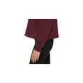 thumbnail image 3 of CALVIN KLEIN PERFORMANCE Womens Maroon Short Length Ribbed Neck And Cuffs Logo Graphic Sweatshirt M, 3 of 4