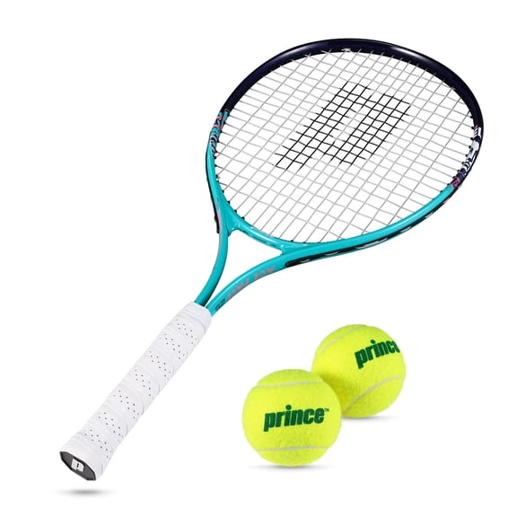 Prince 25” Youth Tennis Racket Starter Set – Junior Tennis Racquet with Carry Case & 2 Tennis Balls, Lightweight Green Kids Tennis Set