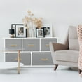 thumbnail image 2 of Bigroof Gray 5 Drawer Dresser for Bedroom, Fabic Dresser Organizer with Wooden Handle, 2 of 8