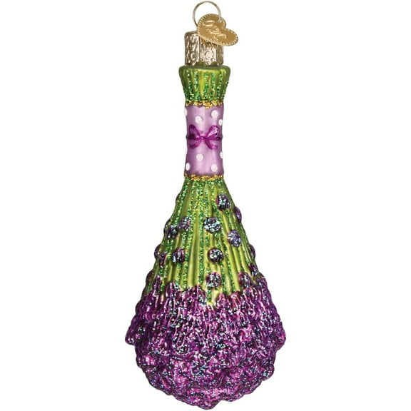 Old World Christmas Glass Blown Ornament, Bunch of Lavender, 4.5" (With OWC Gift Box)