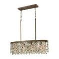 thumbnail image 1 of ELK Lighting Agate Stones 4 Light Chandelier In Weathered Bronze With Gray Agate Stones, 1 of 1