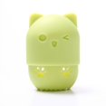 thumbnail image 1 of Estuche para guardar huevos de maquillaje de belleza, funda protectora portátil de silicona para viajes, caja de almacenamiento a prueba de polvo Meow puff, 1 of 6