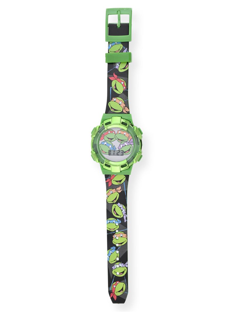 TMR4114WM Turtles Kids Flashing Lights LCD Watch with Printed