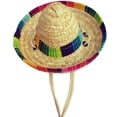 thumbnail image 1 of Sombrero de paja para mascotas, divertido sombrero de paja mexicano, decoración de fiesta para mascotas pequeñas/cachorros/gatos, cumpleaños Adepaton CPB-DE-LYY1910, 1 of 5