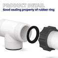 thumbnail image 5 of HomeLife Inflatable Pool Hose Three-Way Connector 1.5-Inch Pool Pump T Splitter with 3 L Rings, 5 of 10