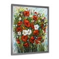 thumbnail image 2 of Designart 'Bouquet Of White and Red Wildflowers' Traditional Framed Art Print, 2 of 4