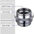 thumbnail image 4 of PURELY- Garden Hose Adapter Faucet To Hose Aerator Solid Brass Multi-Thread Converter, 4 of 6