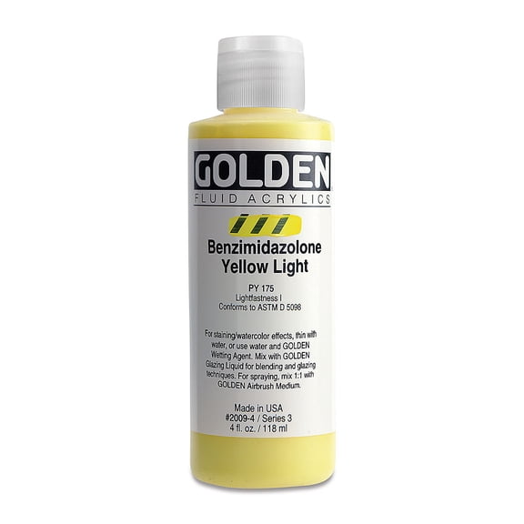 Golden Fluid Acrylic, 4 oz., Benzimidazolone Yellow Light