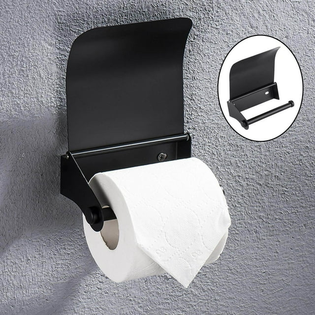 pitrice en Acier Inoxydable Rouleau de Toilette Noir Distributeur de Papier de Stockage Support de Tissu Distributeur Accessoires