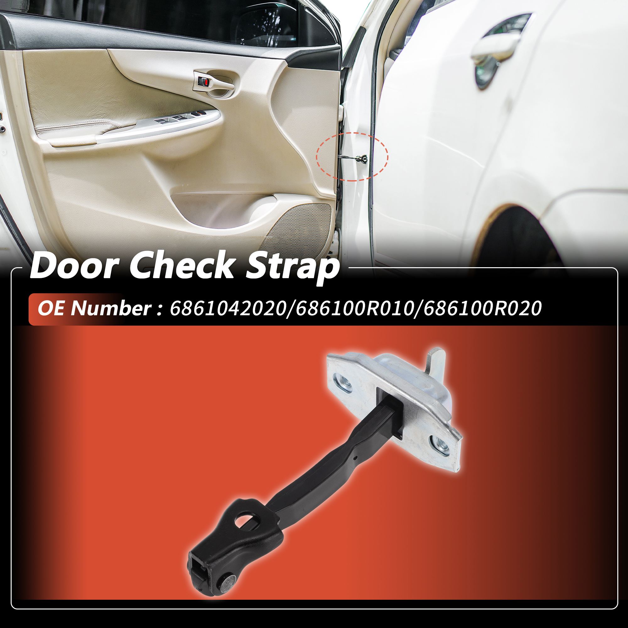 Unique Bargains Door Strap for Toyota Rav4 06-12 Rav4 EV Model 13-14 No.6861042020