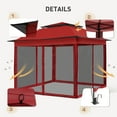thumbnail image 3 of EAGLE PEAK Gazebo 11 x 11 ft Straight Leg Pop-Up Canopy(Red), 3 of 8