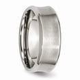 thumbnail image 4 of Solid Stainless Steel Beveled Edge Concave 8mm Men's Matte Brushed Finish Plain Classic Wedding Band Ring Size 12.5, 4 of 6