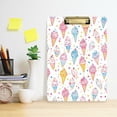 thumbnail image 2 of FORMRS Acrylic Clipboard with Low Profile Clip Standard A4 Letter Size, 12.5" x 9", Colorful Ice Cream Pattern, 2 of 8