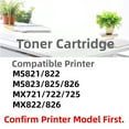 thumbnail image 3 of 58D1000 MS821 Black High Yield Toner Cartridge Compatible for Lexmark MS725 MS821 MS822 MS823 MS825 MS826 MX721 MX722 MX725 MX822 MX826 Printer [7500 Pages 1 Pack], 3 of 7