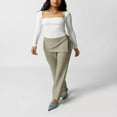 thumbnail image 2 of Women‘s Bodycon Square Neck Long Sleeve Shirts Slim Fit Tops Basic Blouse Tee Tops, 2 of 6