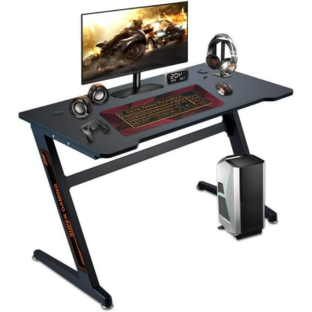 Large Size Carbon Fiber Surface Gaming Desk Racing Style Professional Gamer Station Z Shaped Pc Computer For Home Office Play Room Canada Large Size Carbon Fiber Surface Gaming, Gaming Desk Size