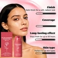 thumbnail image 6 of Color Changing Foundation, Skin Tone Adapting Liquid Foundation, Blurs Imperfections & Fine Lines, SPF 15, Natural Flawless Finish for All Skin Types, 1Fl Oz, 6 of 7