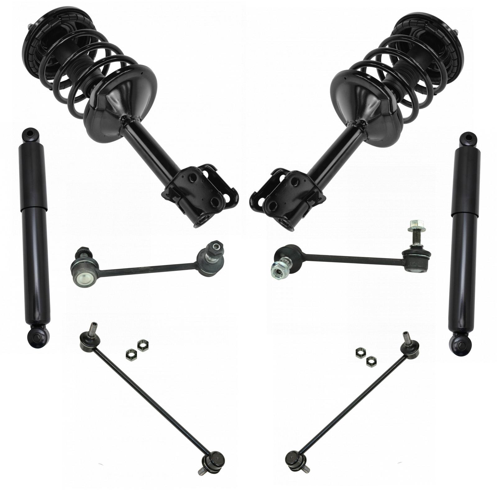 AM Autoparts Complete Suspension Kit For Volvo XC90 2003-2014 – 8pc: Front Struts, Rear Shocks, Sway Bar Links