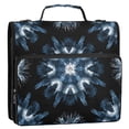 thumbnail image 2 of Water-Resistant 3-Ring Binder Organizer with Multiple Pockets Zipper Binder Bag for Office Explosion Of Blue Ink, 2 of 8