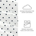 thumbnail image 5 of Noble Linens 4 Piece Pattern Microfiber Bed Sheets Set, Navy Dots, Queen, 5 of 10