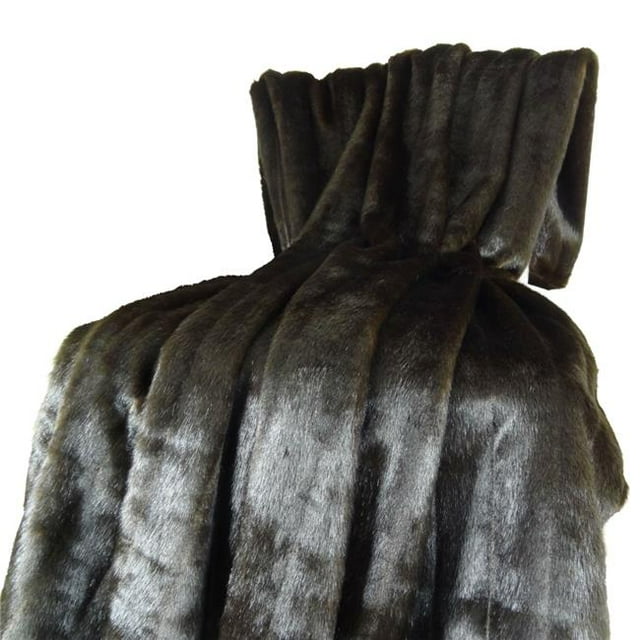 Plutus Jeté Fait Main Brun-Mink, (Jeté 48W x 60L)