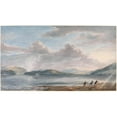 thumbnail image 2 of Paul Sandby 14x10 Black Ornate Wood Framed Double Matted Museum Art Print Titled: The Tide Rising at Briton Ferry (1773), 2 of 5