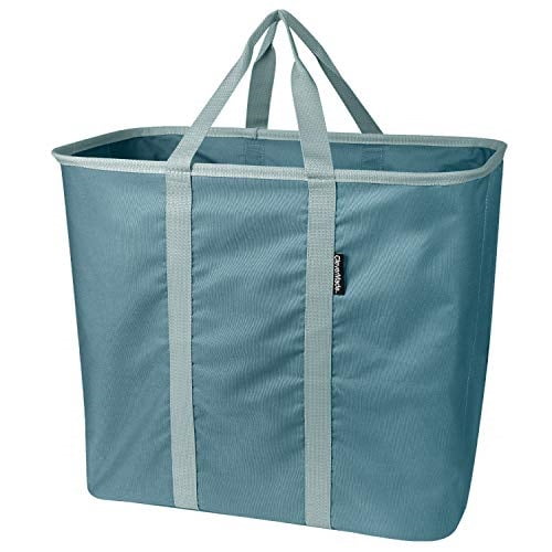 Clevermade Collapsible Laundry Tote Large Foldable Clothes Hamper Bag Laundrycaddy Carryall Xl Pop Up Storage Basket With Handles Dark Teal Light Teal Walmart Com Walmart Com