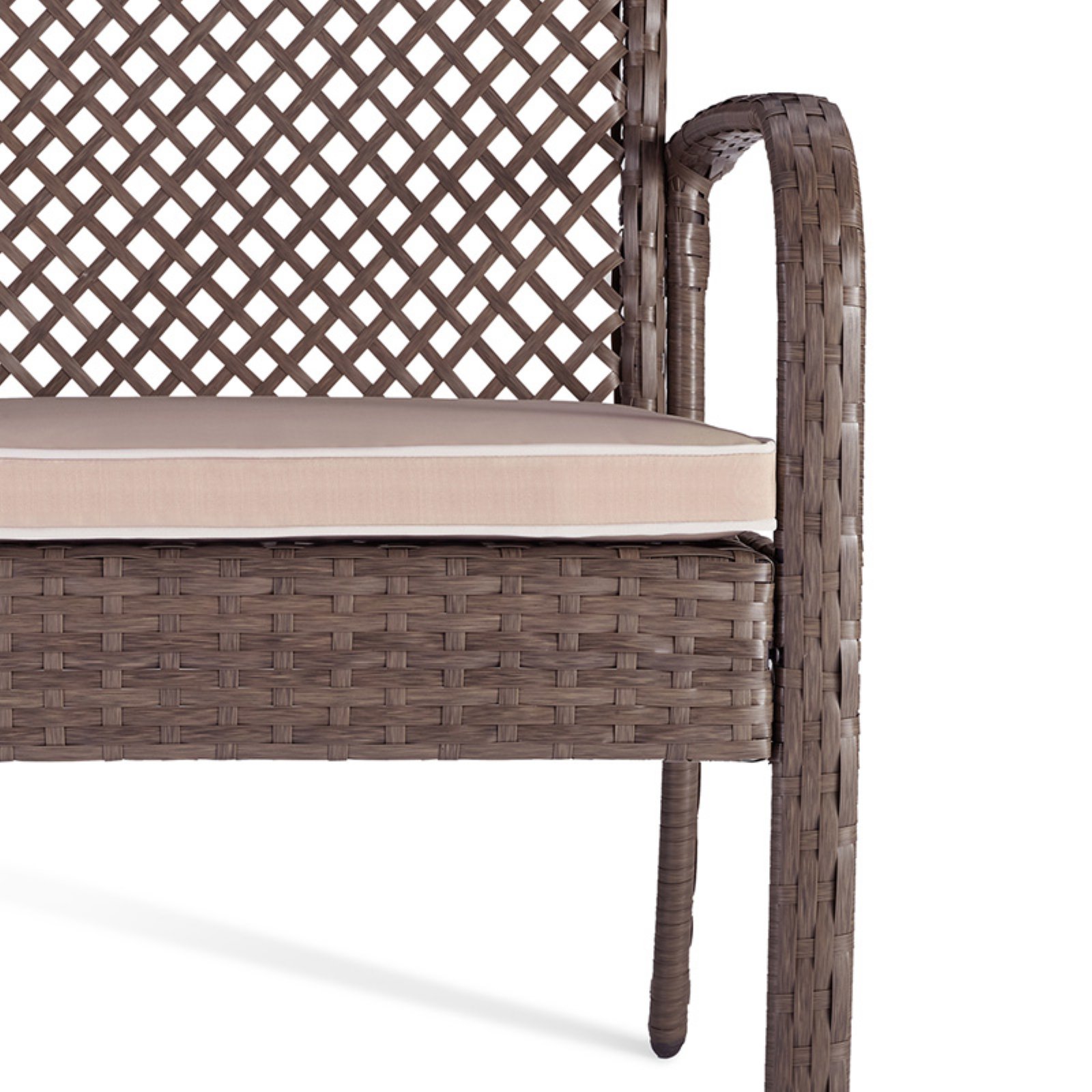 Crosley Furniture Tribeca Wicker Patio Dining Arm Chair in Driftwood - image 5 of 6