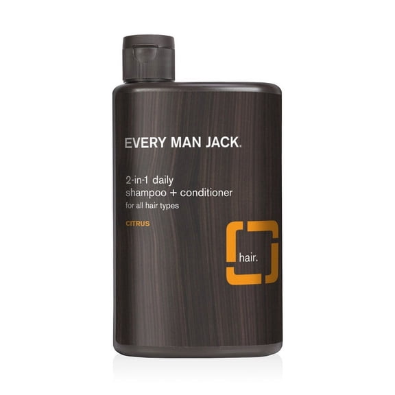 Every Man Jack 2-in-1 Daily Shampoo - Citrus | 13.5-ounce | Naturally Derived, Parabens-free, Pthalate-free, Dye-free