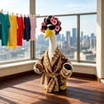 thumbnail image 5 of PiGOGI 23 Inch Porch Goose Bathrobe Outdoor Pool Garden Decor Goose Statue Clothing with Bow Headwrap and Mini Accessories (Goose Not Included), 5 of 6