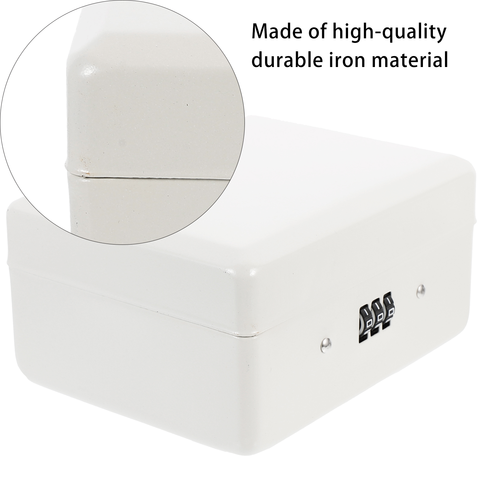 Mobutofu Wall Mounted Iron Lock Box Key Case Organizer, Secure Storage Cabinet 5.9x4.7in, Metal Lockable Box