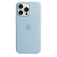 thumbnail image 1 of Funda de silicona para iPhone 15 Pro Max con carga inalámbrica MagSafe de 6.7" (azul claro), 1 of 8
