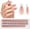 White, variant on 150 count Tip Press Nails 15 Sizes Pre-Colored Soft Gel Press Ons Coffin Tips Brown Tone White False Tip Nails for Women DIY At Salon
