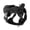 Black - L, variant on Personalized Dog Harness with Reflective Strips – Adjustable Fit with Name Patches and Small Pocket, Black - L