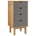 thumbnail image 1 of vidaXL Commode avec Tiroirs en Bois Massif de Pin, 1 of 6