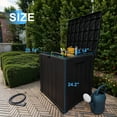 thumbnail image 5 of EasyUp 50 Gallon Resin Deck Box, Lockable Patio Outdoor Storage Box for Furniture, Garden Tools and Tools Storage, Waterproof Outside Storage Boxes(Black), 5 of 9