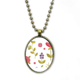 thumbnail image 1 of Ilustración flor planta pintura Collar Colgante de cadena vintage Colección de joyas colgantes Unbranded M, 1 of 3