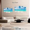thumbnail image 4 of Elephant Stock A Beach Wall Art - Horizontal Multi Panel Canvas - Living Room Wall Decor - Beach Multi Panel - Beige And Blue Decor - 52" x 32", 4 of 8