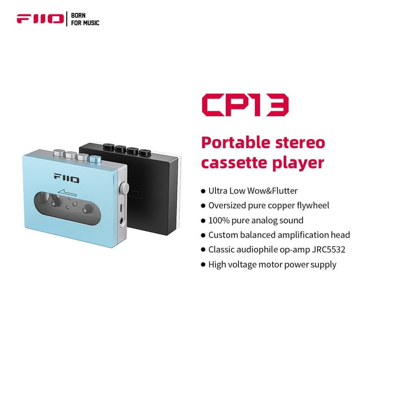 FiiO, Portable Cassette Tape Player, CP13, 3.5mm Earphone Jack