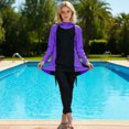 thumbnail image 2 of Maillot de Bain 2 Pcs Fille Maillot de Bain UPF 50+ Maillot Dermoprotecteur à Manches Longues Robe de Bain une Pièce et Pantalon de Bain Maillot de Plage, 2 of 5