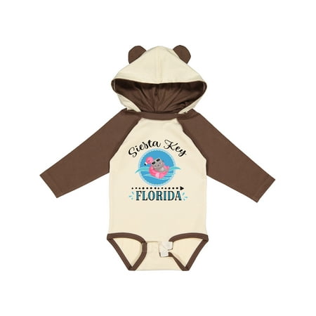 

Inktastic Siesta Key Florida Beach Trip Gift Baby Boy or Baby Girl Long Sleeve Bodysuit