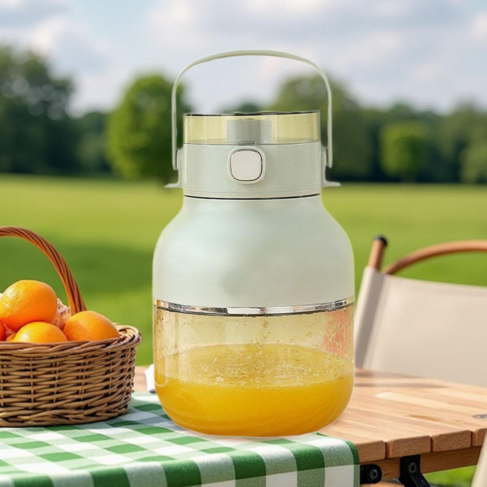 Fiocias Electric Juicer Small Juice Maker Fruit Mixing Machine Rechargeable Orange Lemon Green