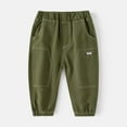 thumbnail image 2 of EnJoCho Boys' Spring and Fall Casual Solid Color Pocket Work Pants Pants Boys Compression Pants Boy Pants 5t 5t Pants Boys Sweat Pants Toddler Boy Pack Leather Pants for Baby Boy Boys Keep, 2 of 4