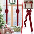 thumbnail image 1 of Christmas Red And Black Plaid Bow Ribbon For Cabinet Decoration, 1 of 8