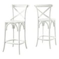 thumbnail image 6 of Counter Stool Chair, White, Wood, Bar Pub Cafe Bistro Dining Kitchen Hospitality Restaurant, Modern Contemporary HB33827, 6 of 11